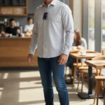 חולצה מכופתרת 100% כותנה סקיני נון איירון