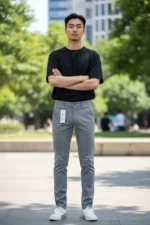 מכנסי כותנה סקיני